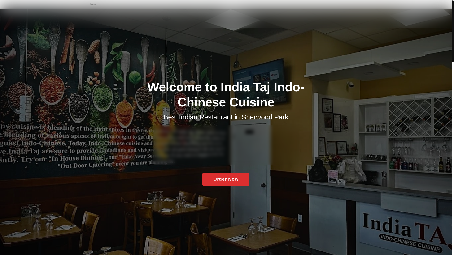 website screenshot of https://india-taj-indo-chinese-cuisine.pages.dev/