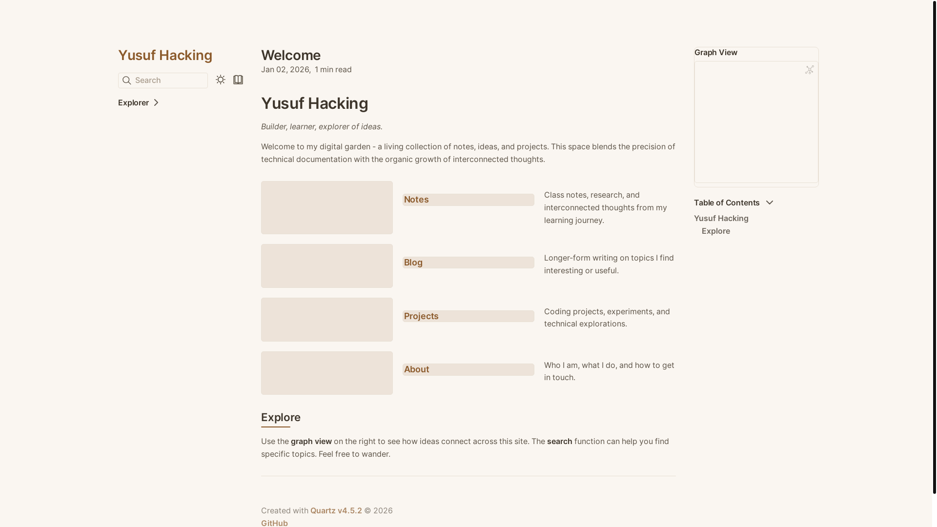 website screenshot of https://yusufhacking.com/