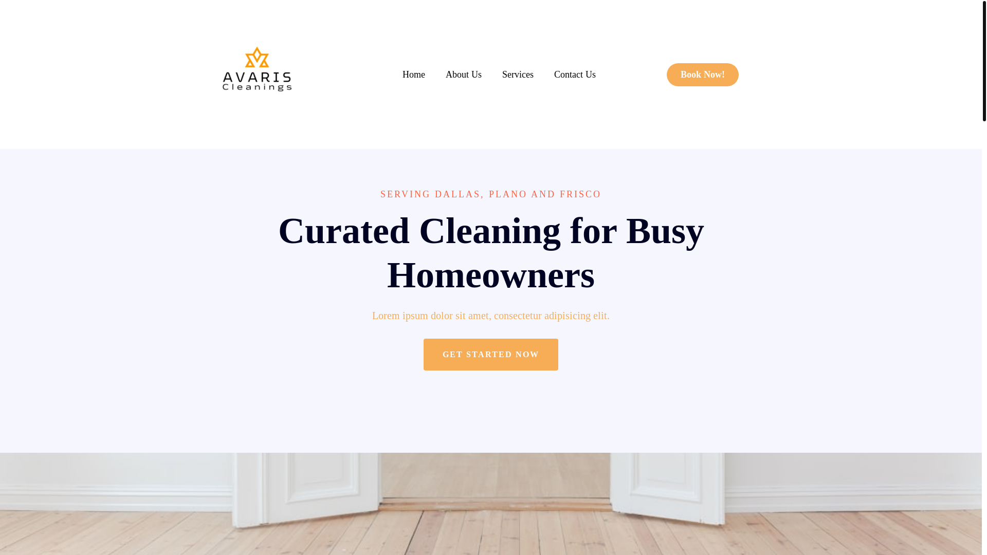 website screenshot of https://avariscleanings.com/