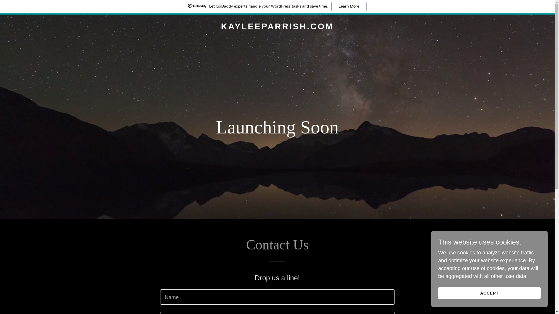 website screenshot of https://kayleeparrish.com/