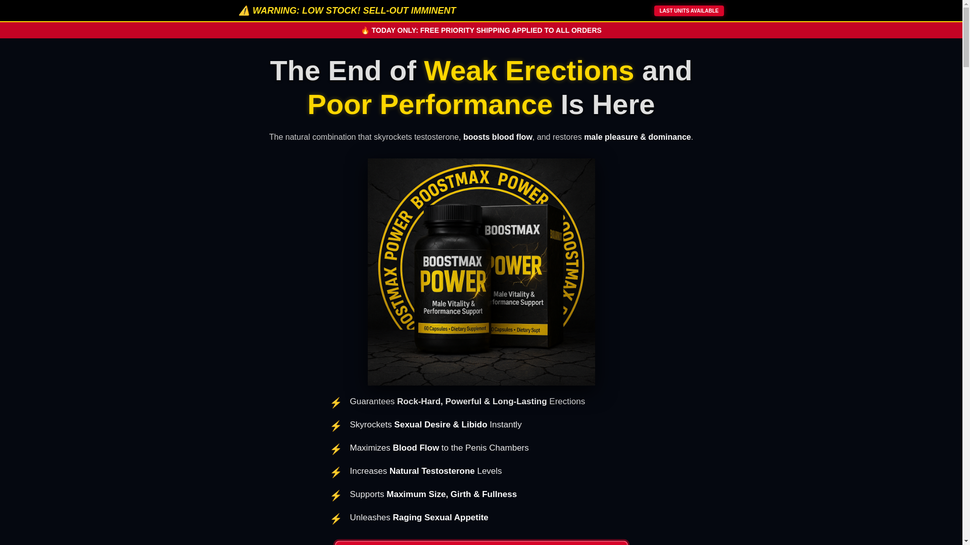 website screenshot of https://boostmaxpower.shop/