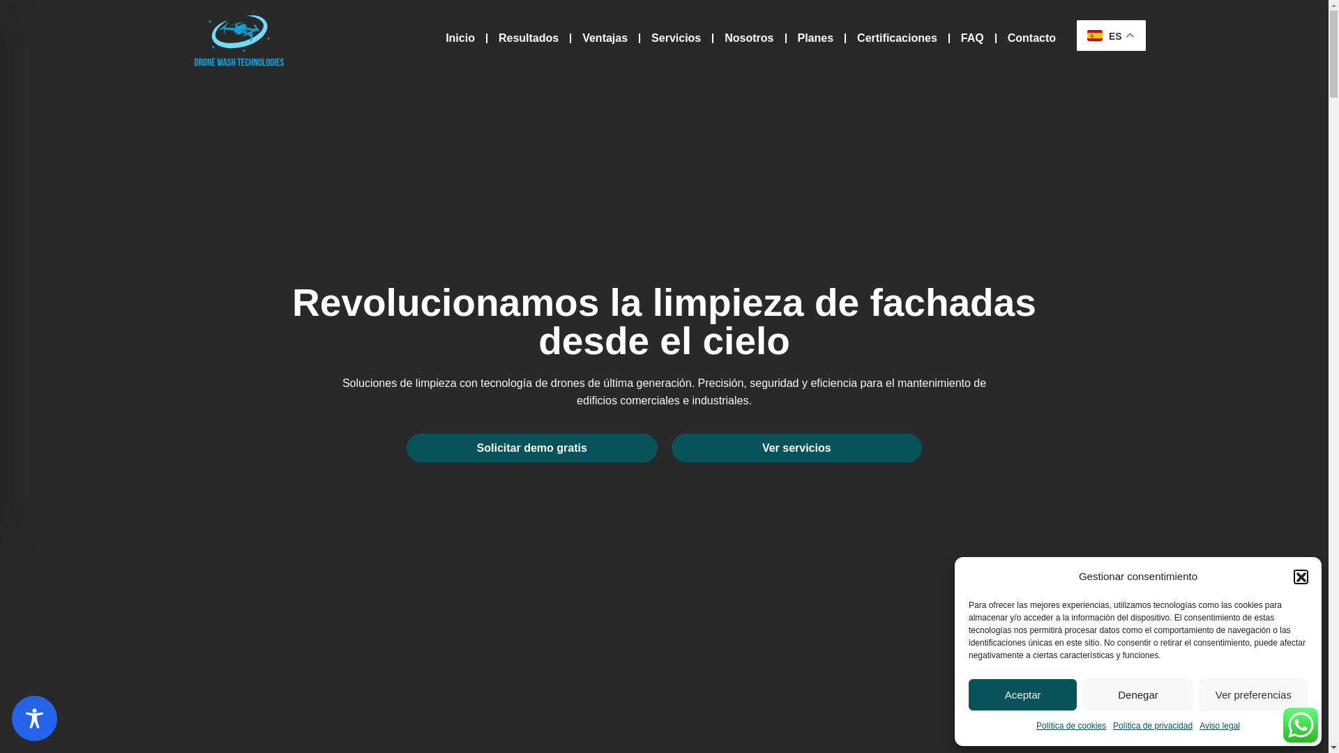 website screenshot of https://dronewashtechnologies.com/