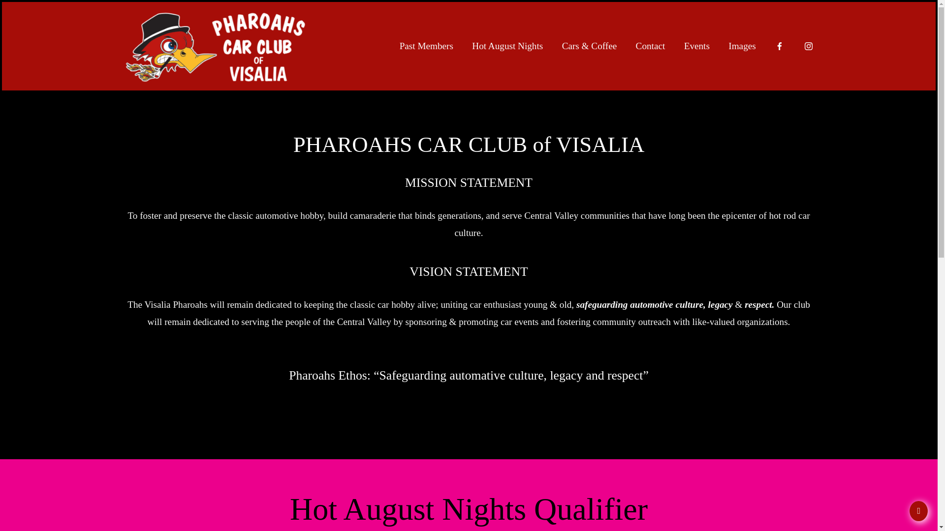 website screenshot of https://www.pharoahscarclubofvisalia.org/