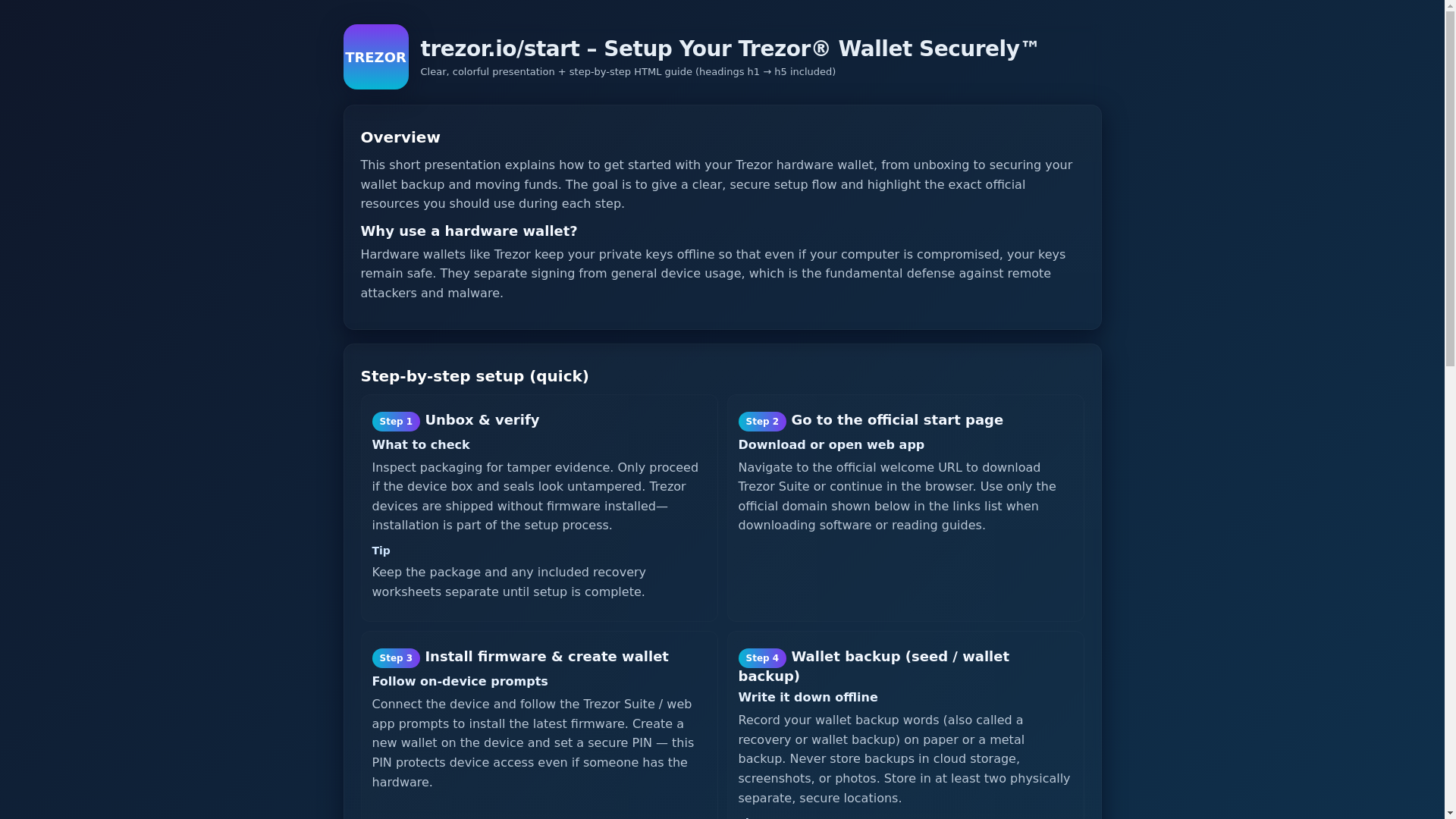website screenshot of https://starter-trezr-en.pages.dev/