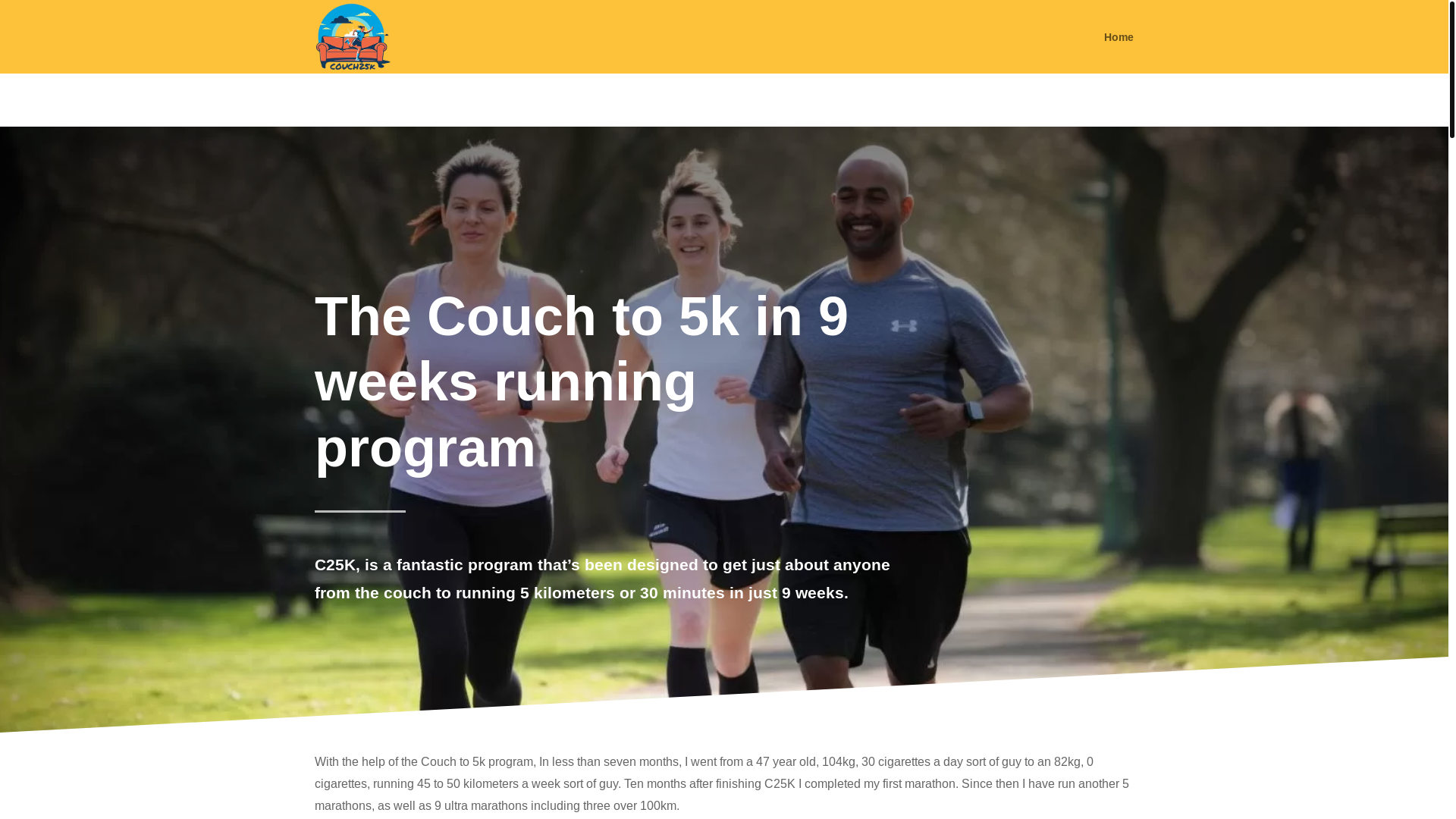 website screenshot of https://c25k.com/