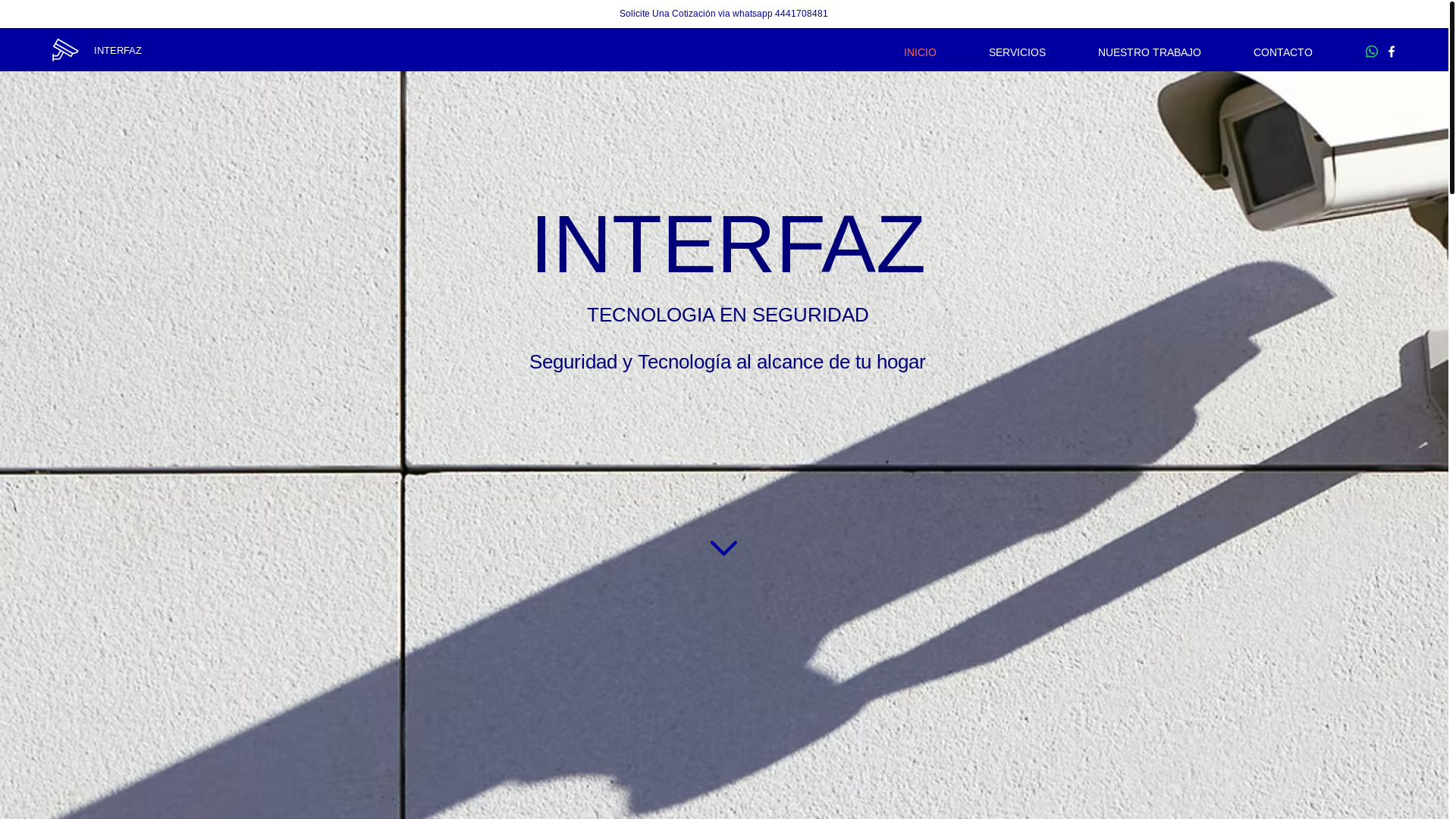 website screenshot of https://interfazseguridad.com/