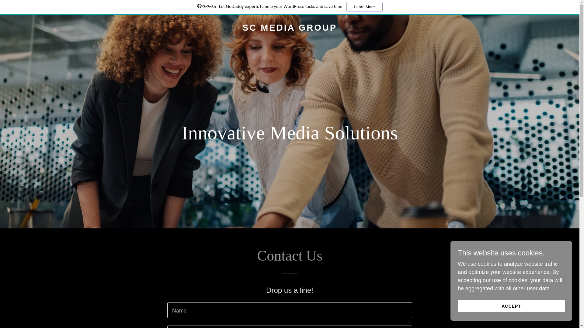 website screenshot of https://scmediagroup.us/