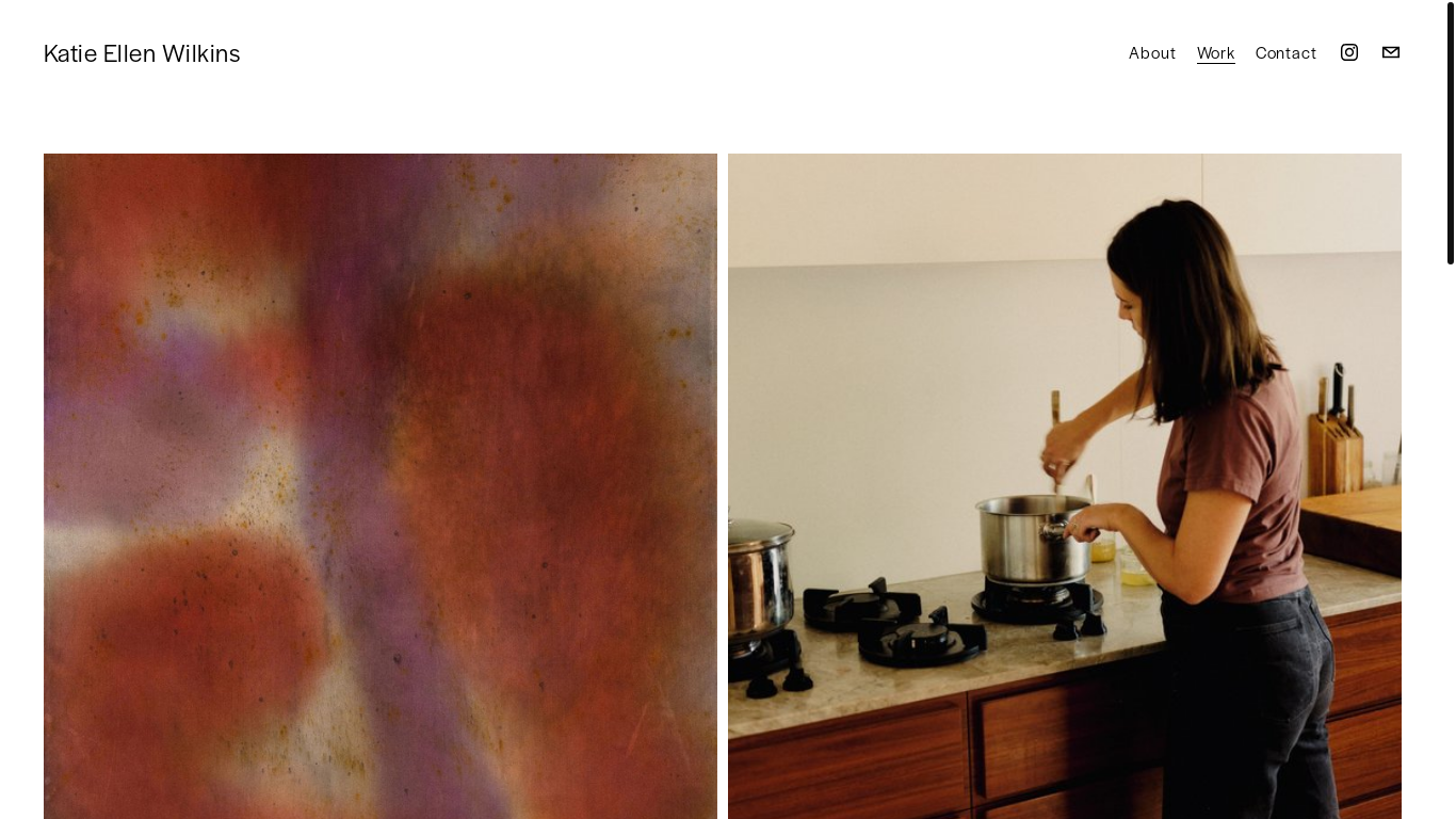 website screenshot of https://katieellenwilkins.com.au/