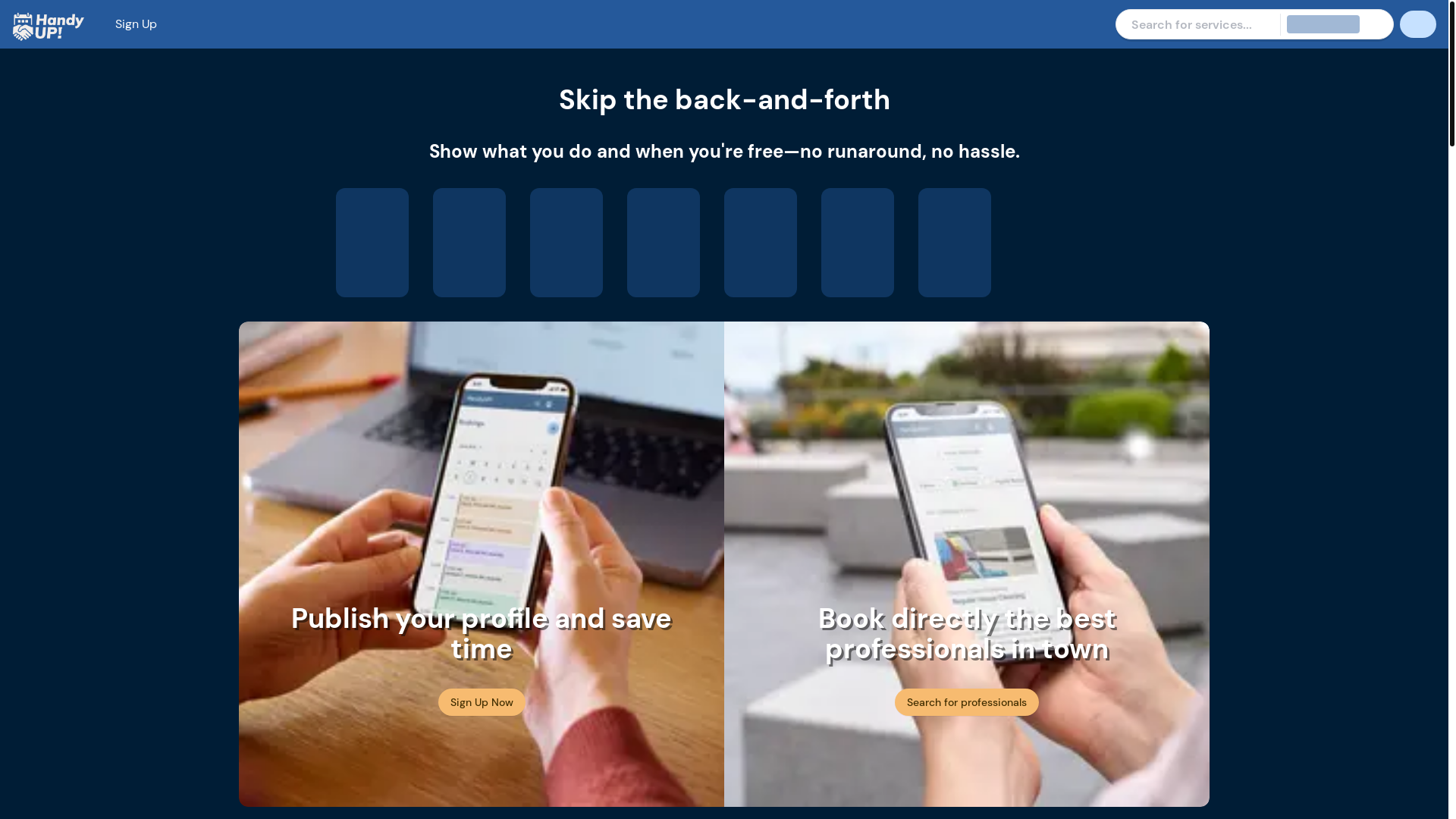website screenshot of https://handyup.com.au/