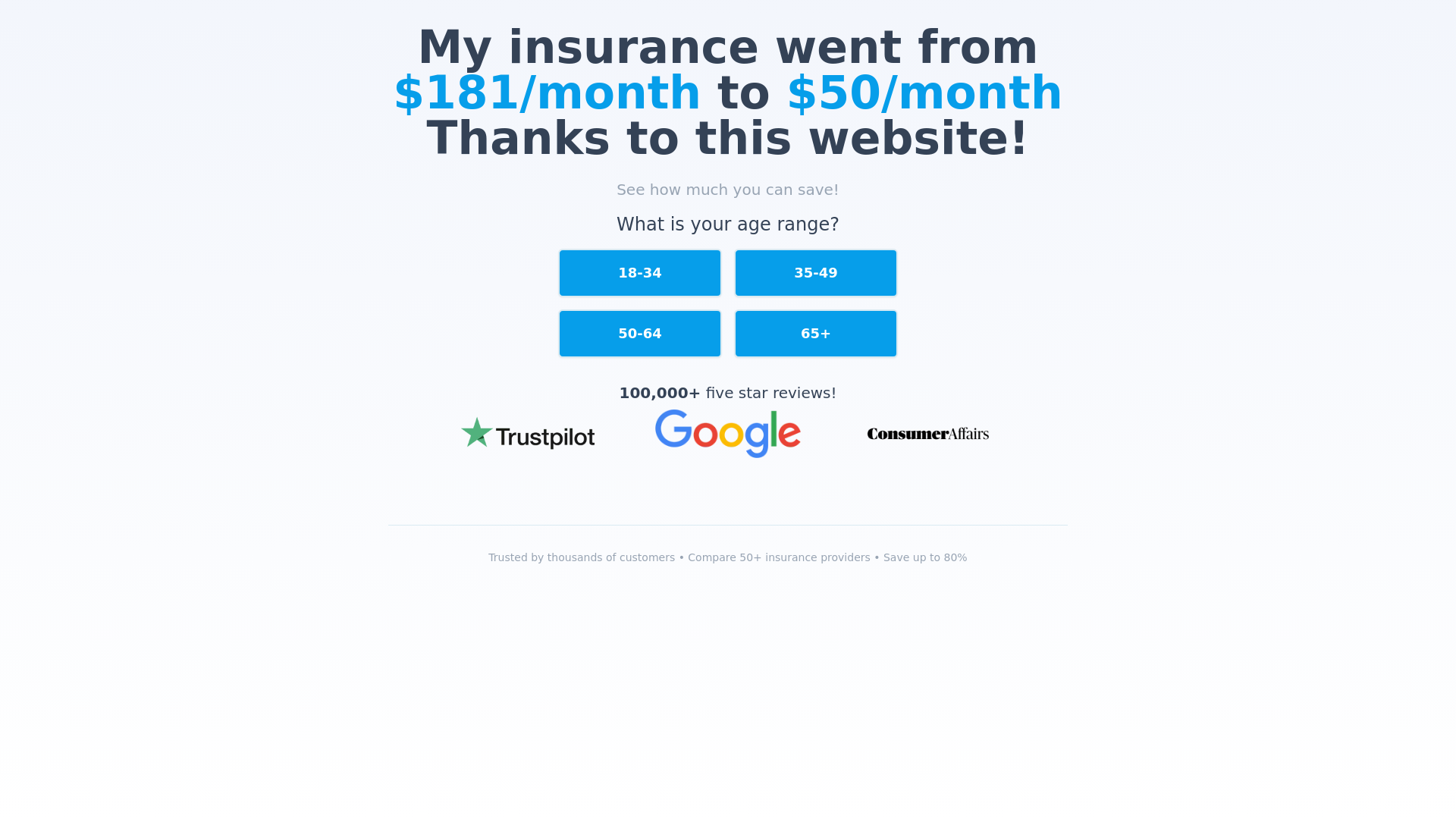 website screenshot of https://betterquotesusa.com/