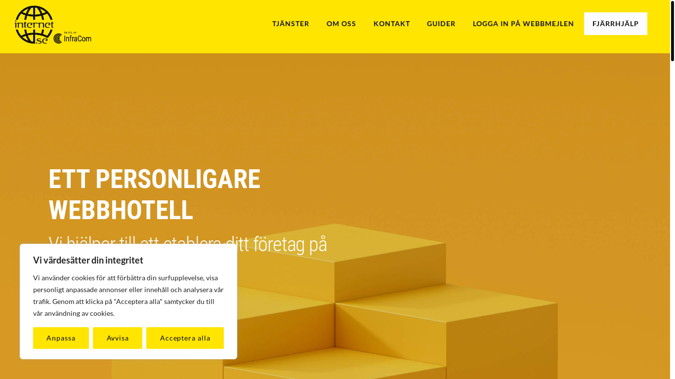 website screenshot of https://internet.se/