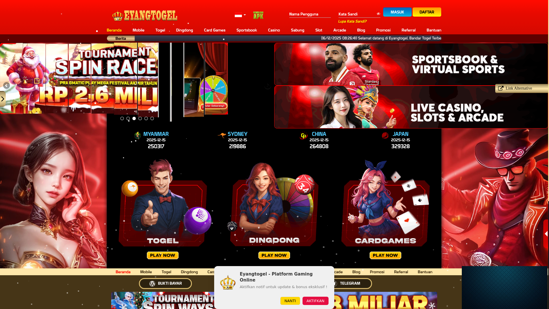 website screenshot of https://eyanganti.com/