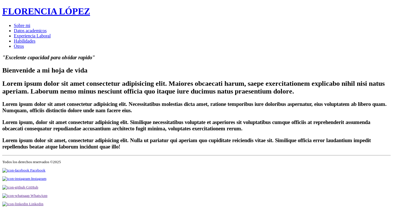 website screenshot of https://cv-florencialopez.pages.dev/