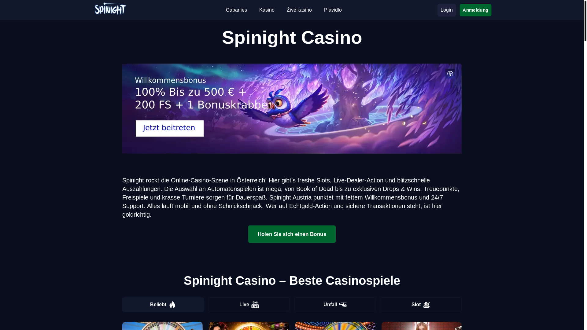 website screenshot of https://spinight-at-4894.pages.dev/