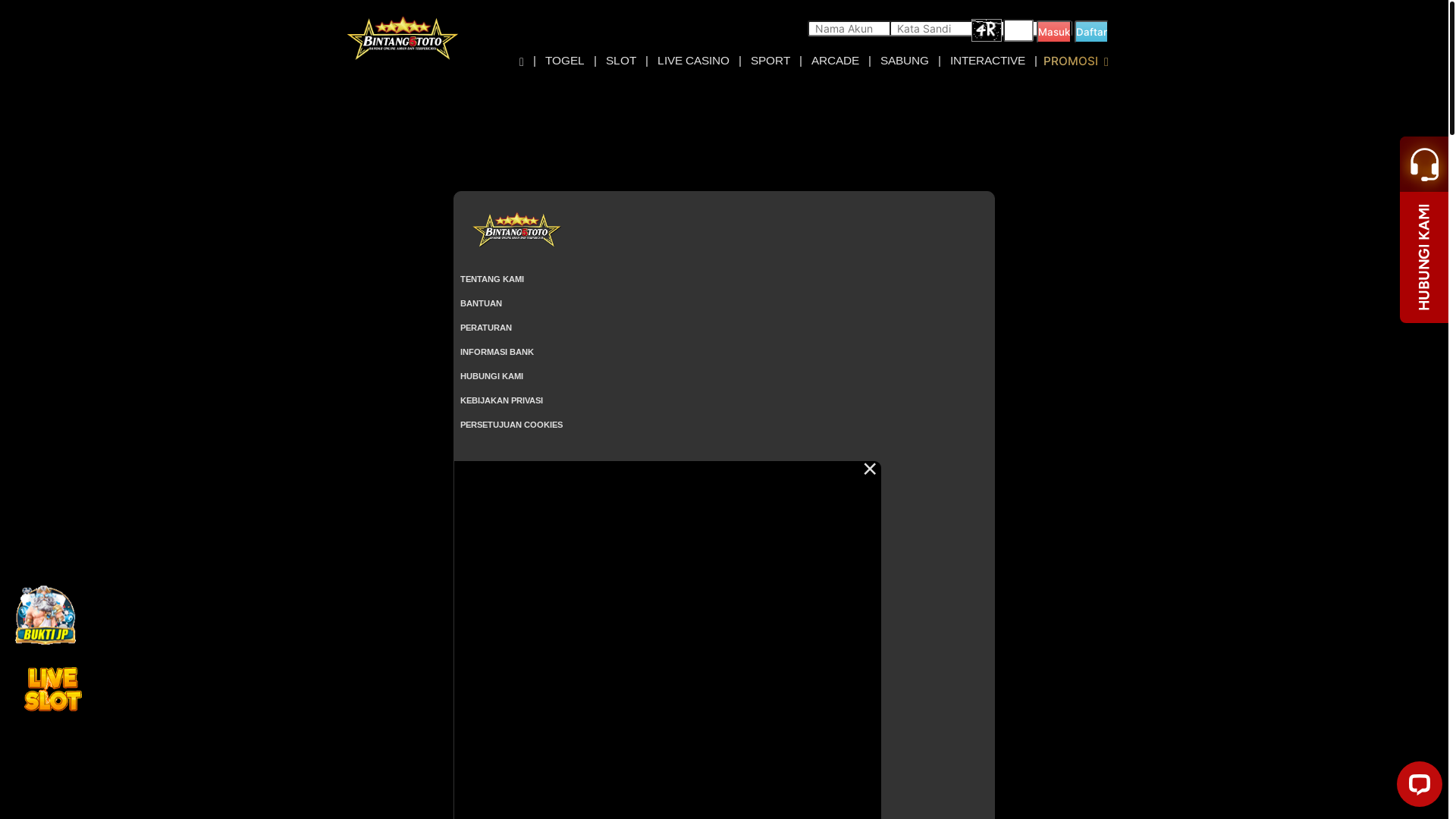website screenshot of https://kotakbintang.space/