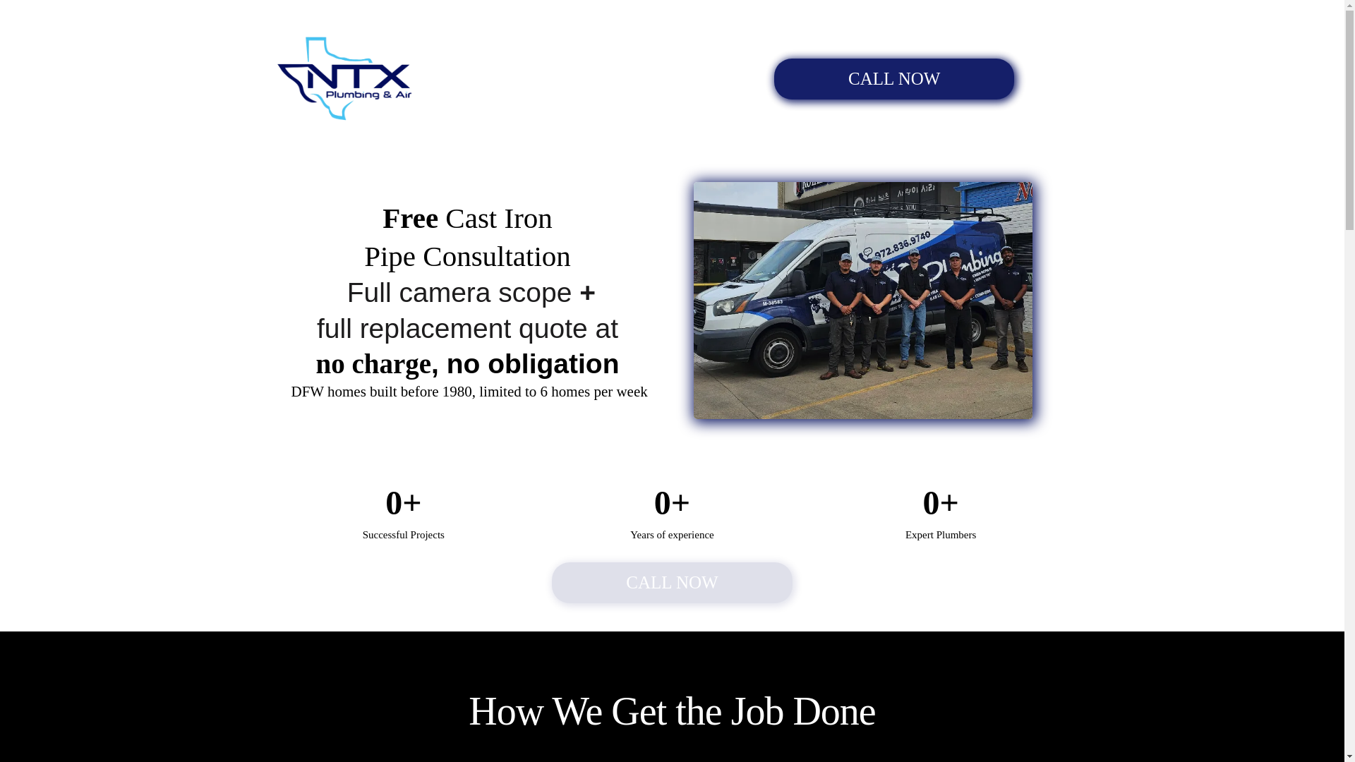 website screenshot of https://callntxplumbing.com/