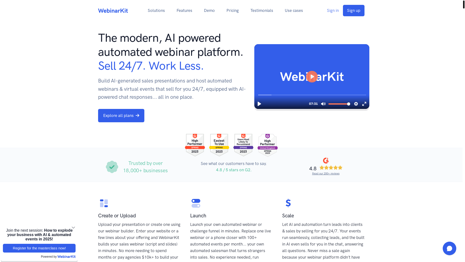 website screenshot of https://alphawebinars.live/