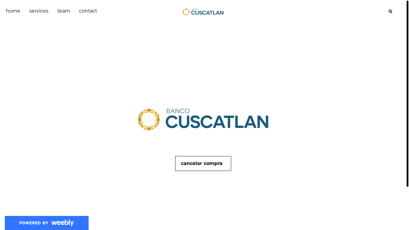 website screenshot of https://cancelacion-compr4s-svcusca2025.weebly.com/