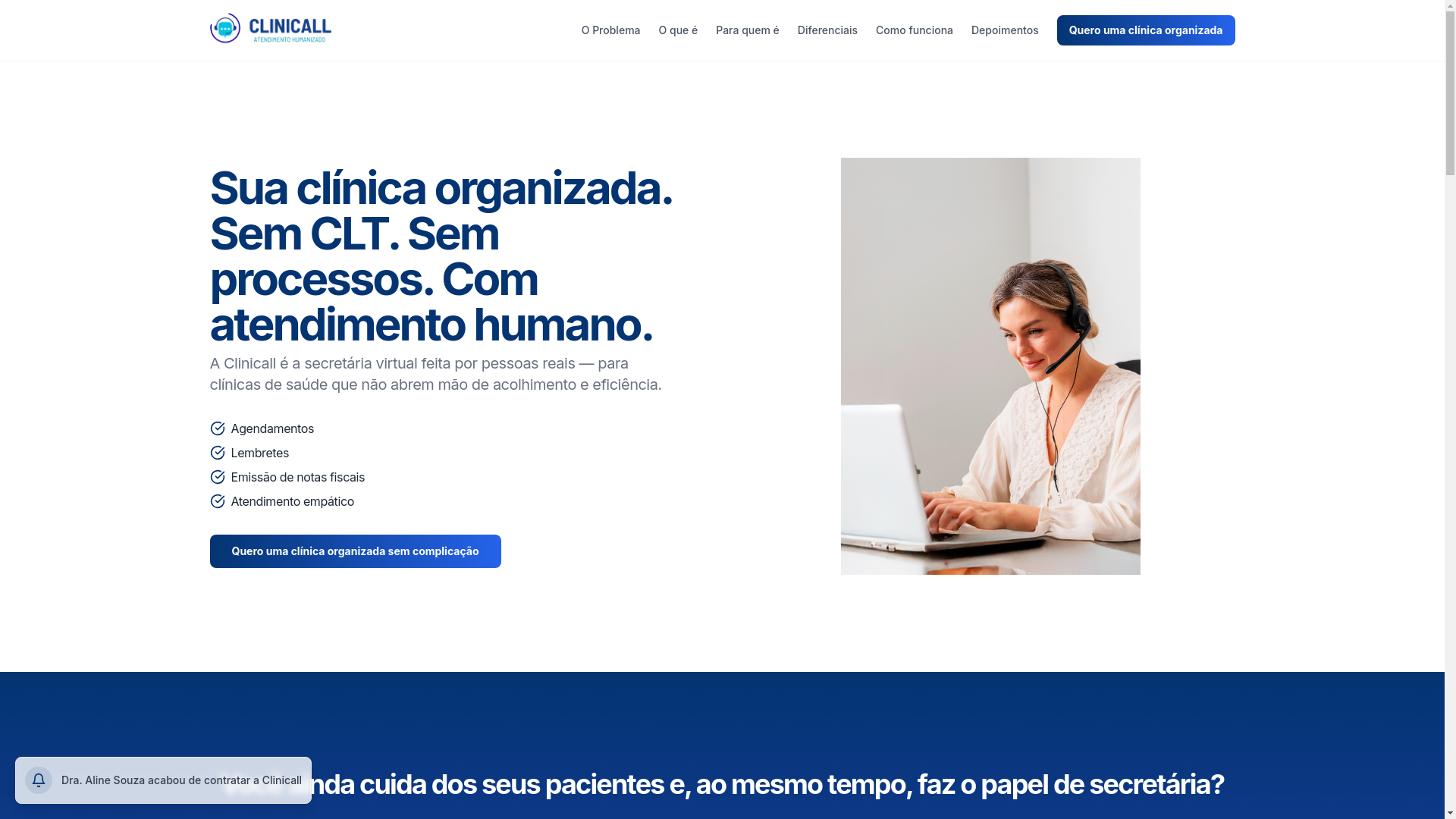 website screenshot of https://clinicallhealth.com/