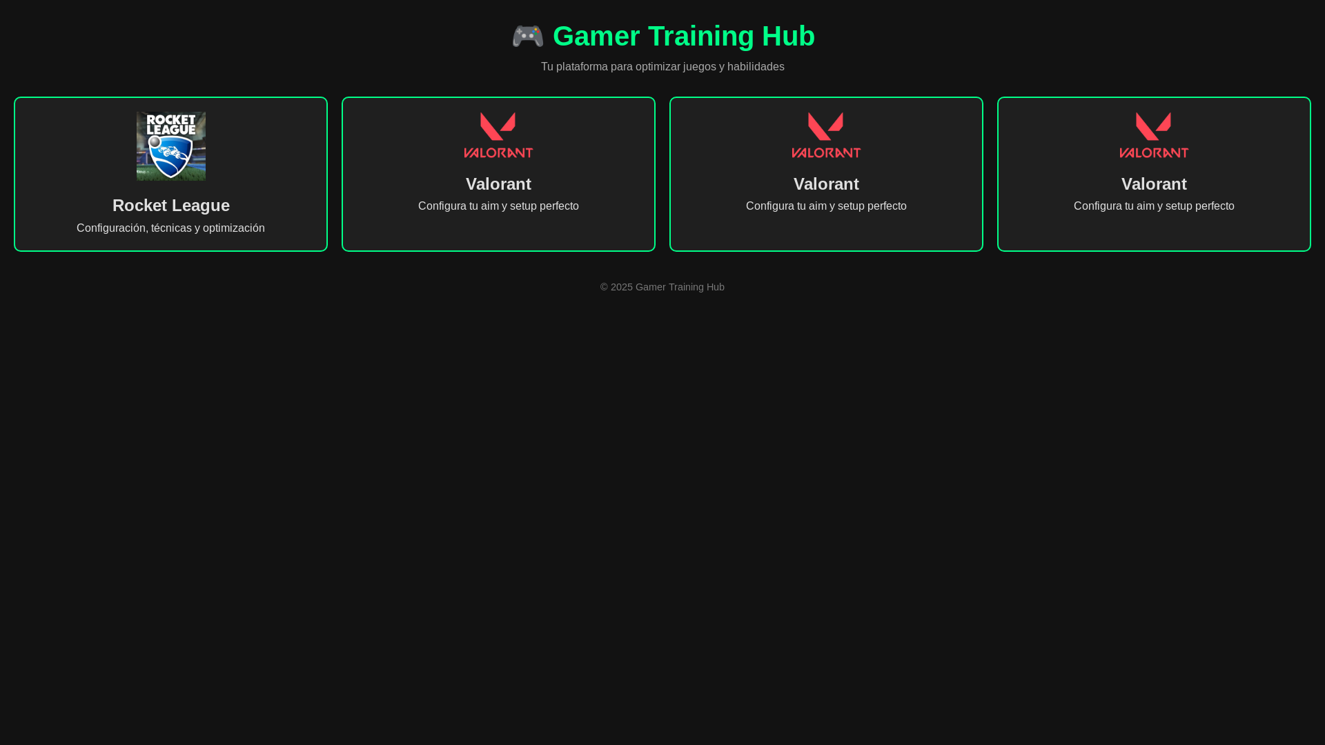 website screenshot of https://game-training-hub.pages.dev/