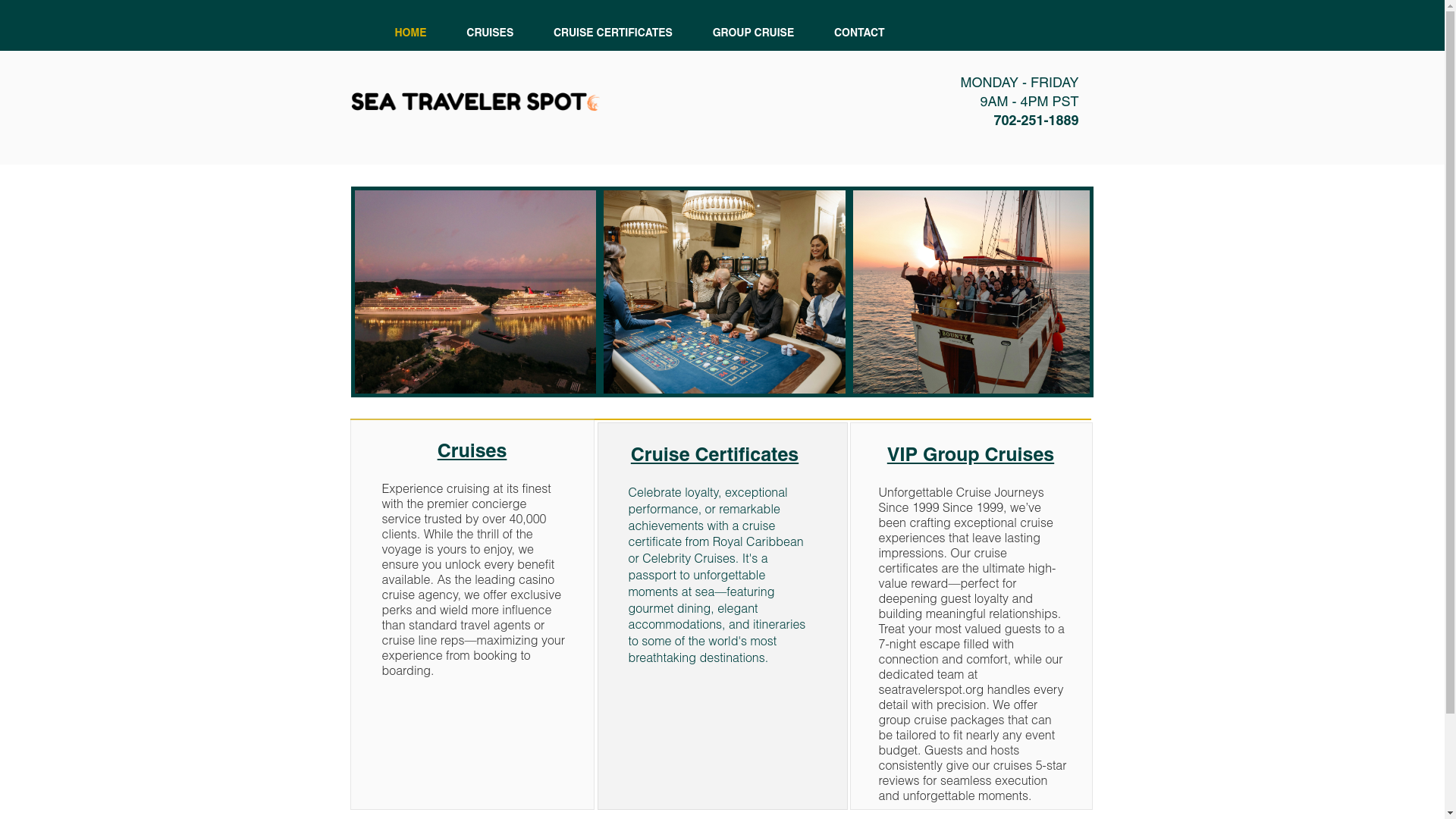 website screenshot of https://seatravelerspot.org/