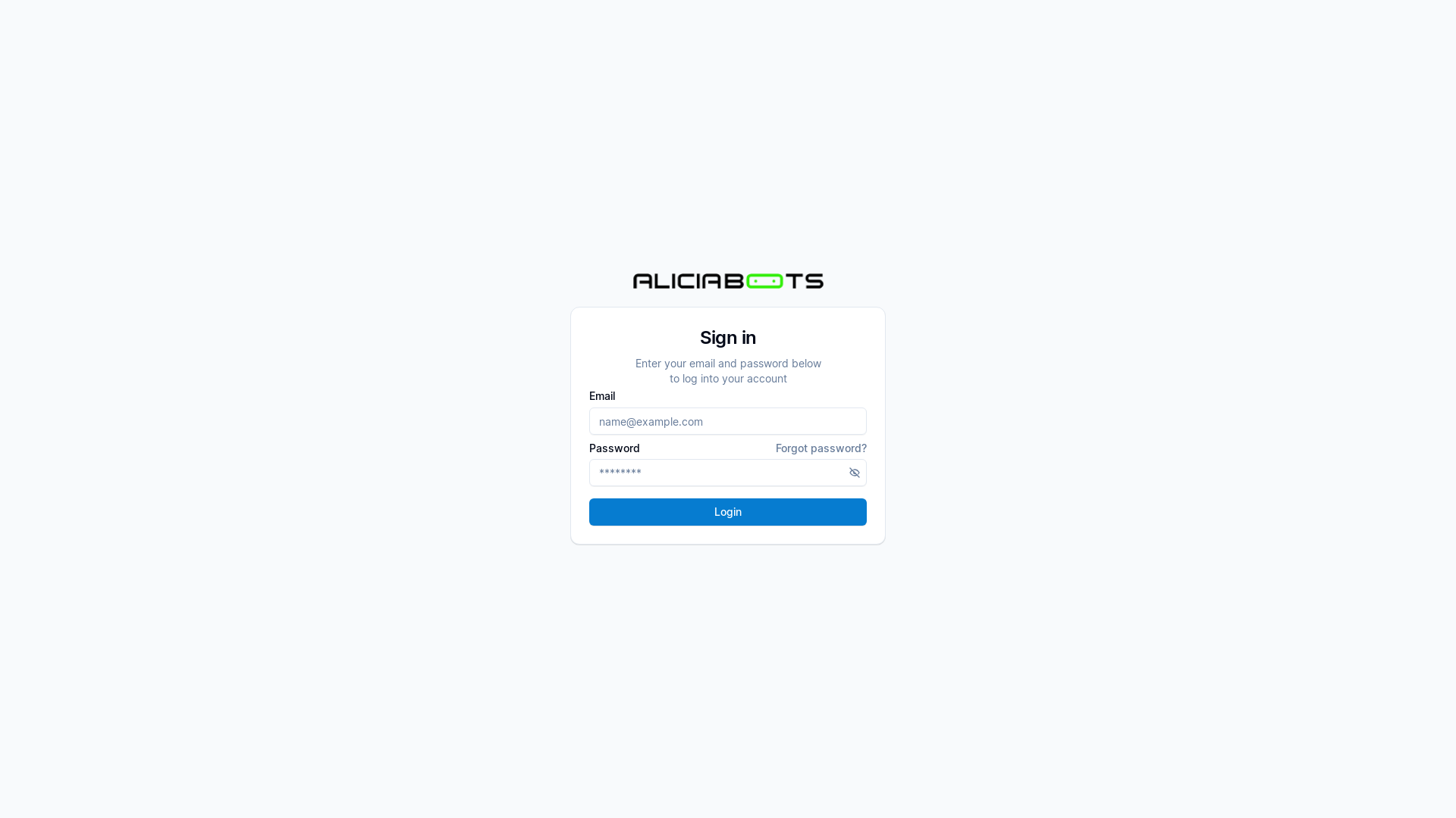 website screenshot of https://aliciabots-management.pages.dev/