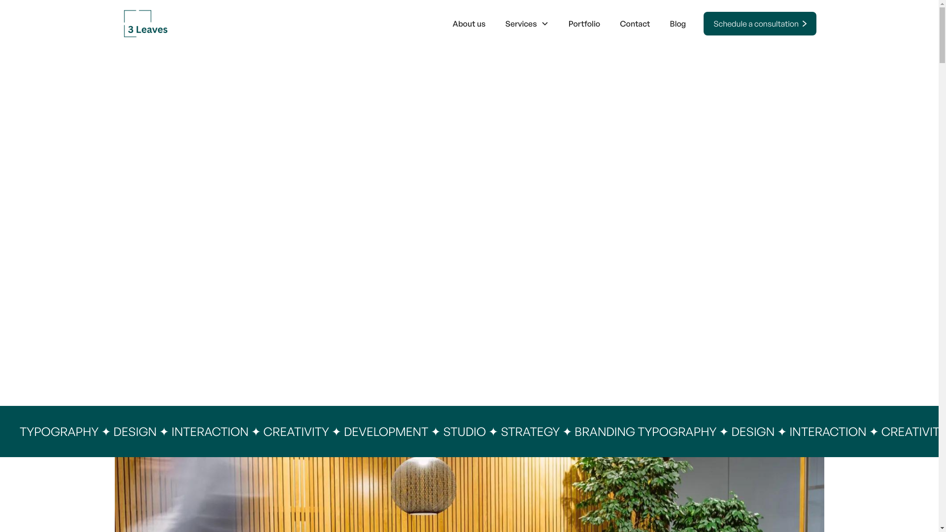 website screenshot of https://3leavesdigital.com/