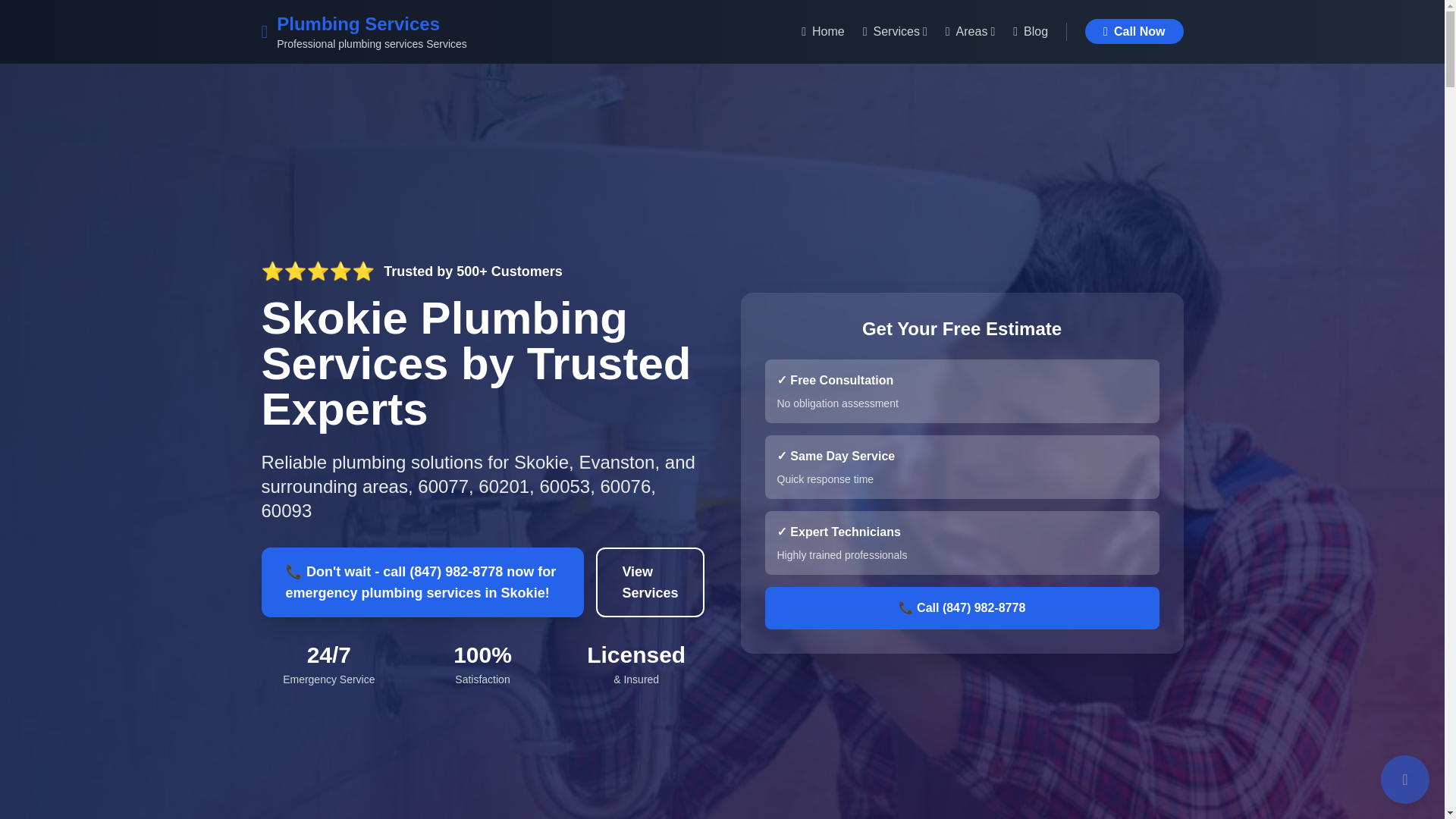 website screenshot of https://plumbingskokie.pages.dev/