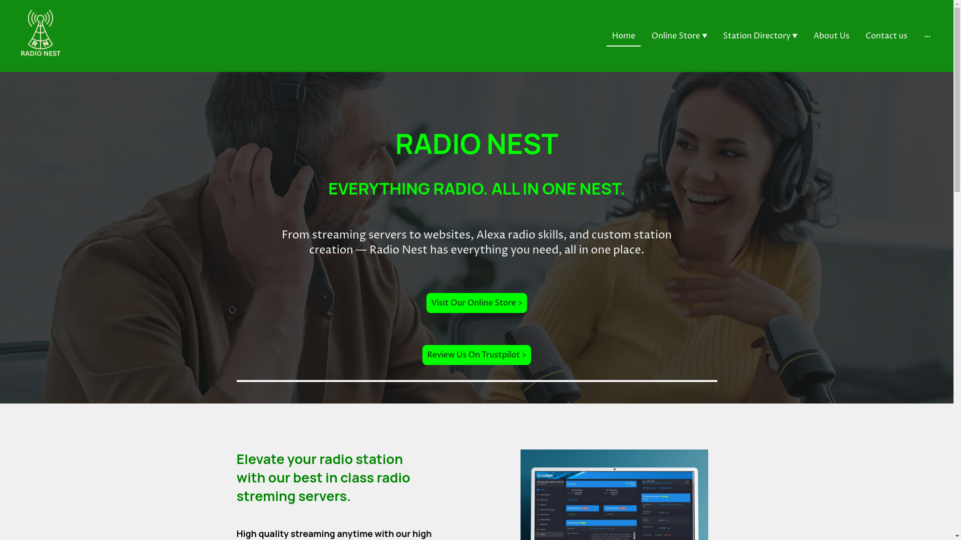 website screenshot of https://myradionest.com/