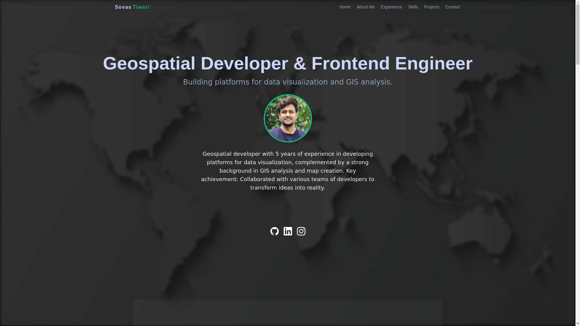 website screenshot of https://sovastiwari.pages.dev/