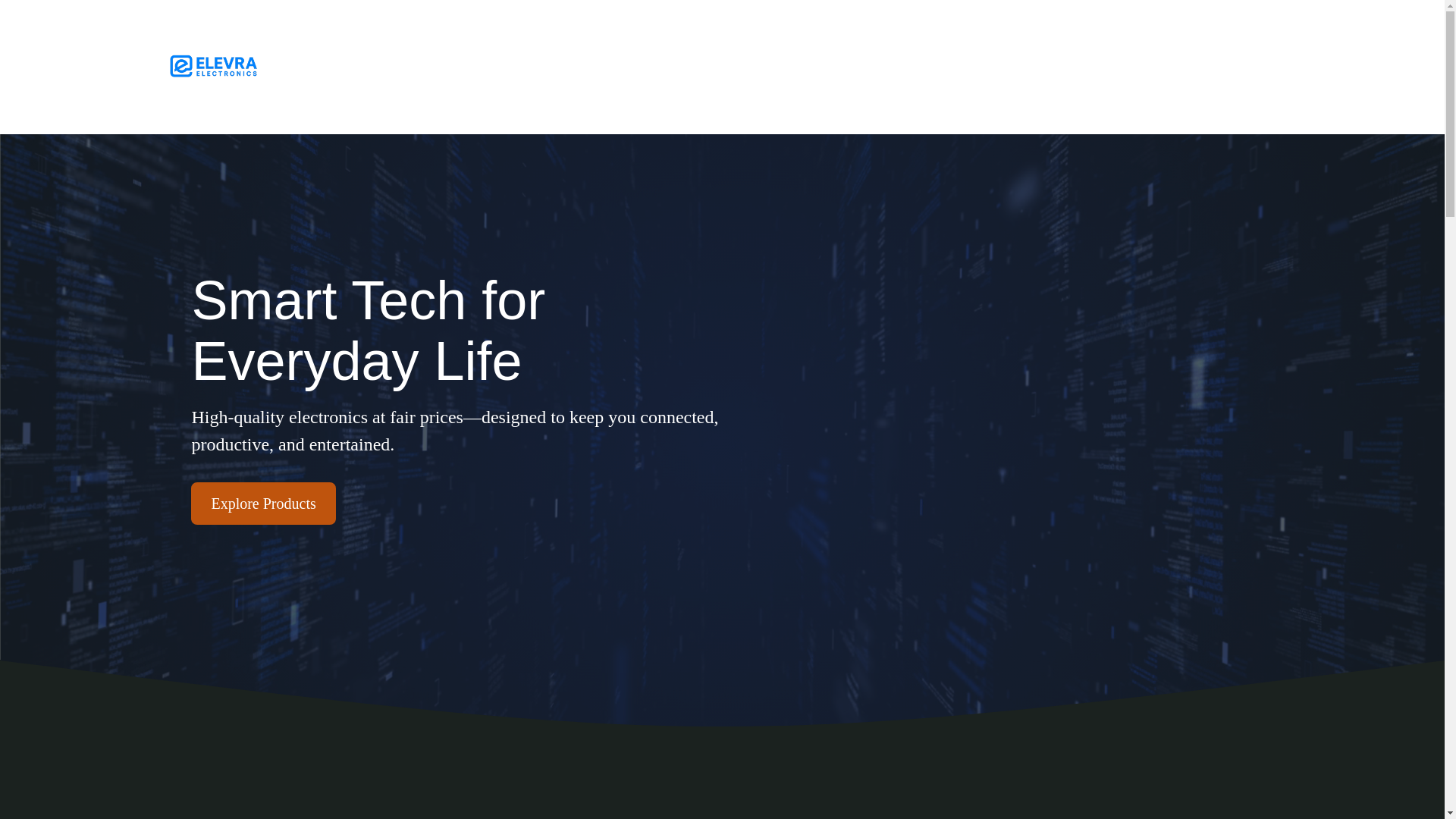 website screenshot of https://elevraelectronics.com/