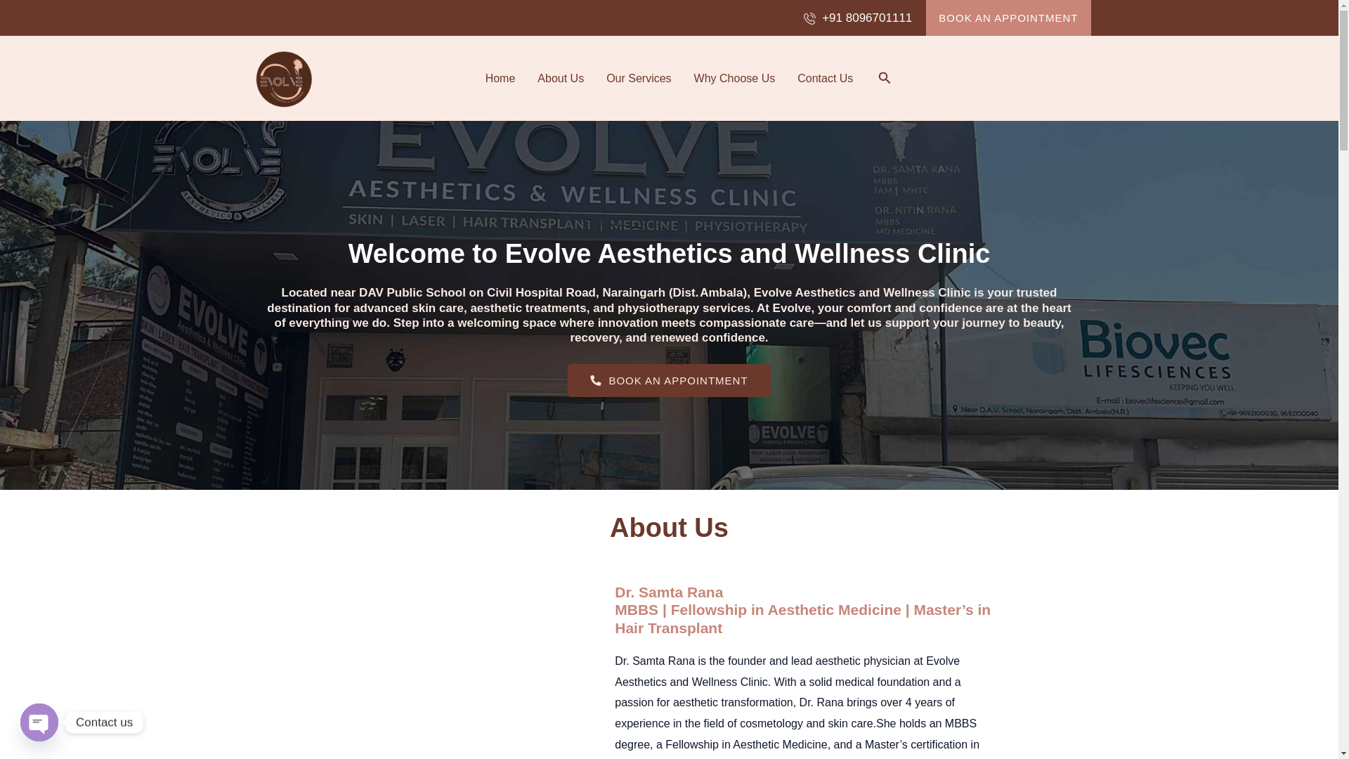 website screenshot of https://evolveaesthetics11.com/