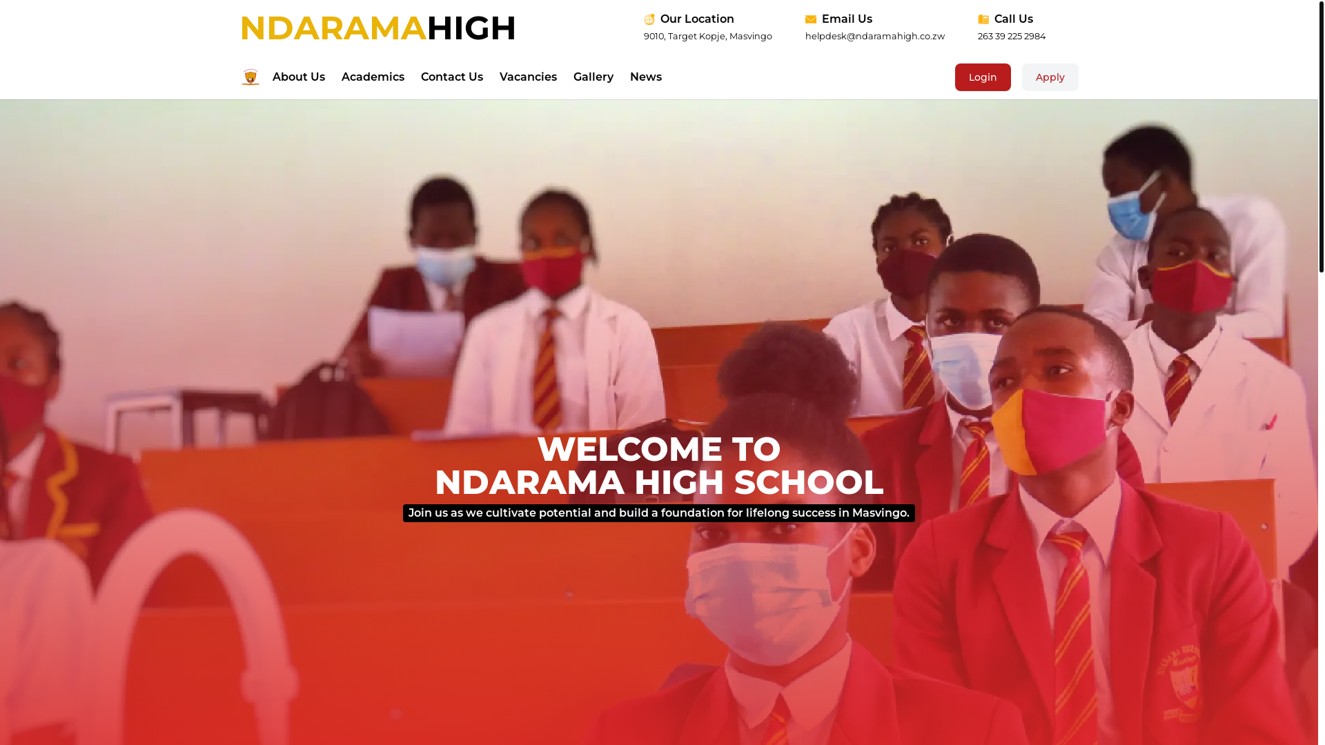 website screenshot of https://ndarama-high-website.pages.dev/