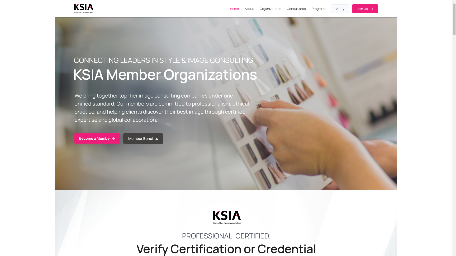 website screenshot of https://theksia.com/