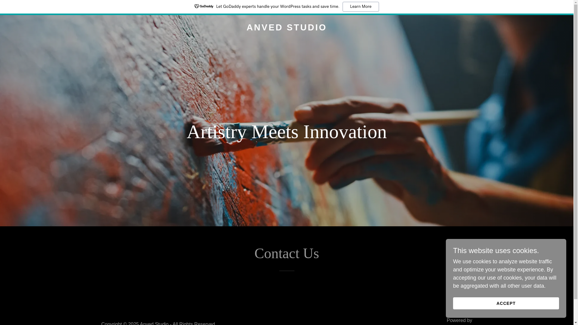 website screenshot of https://anvedstudio.com/