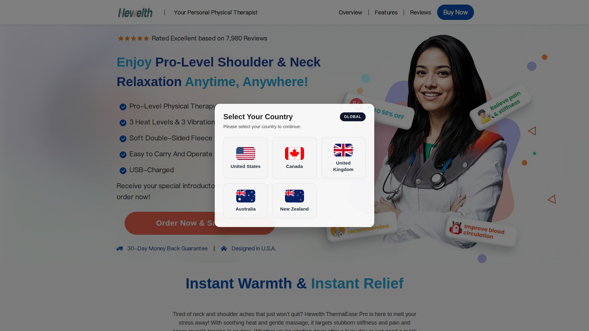website screenshot of https://hewelththermaeasepro.shop/