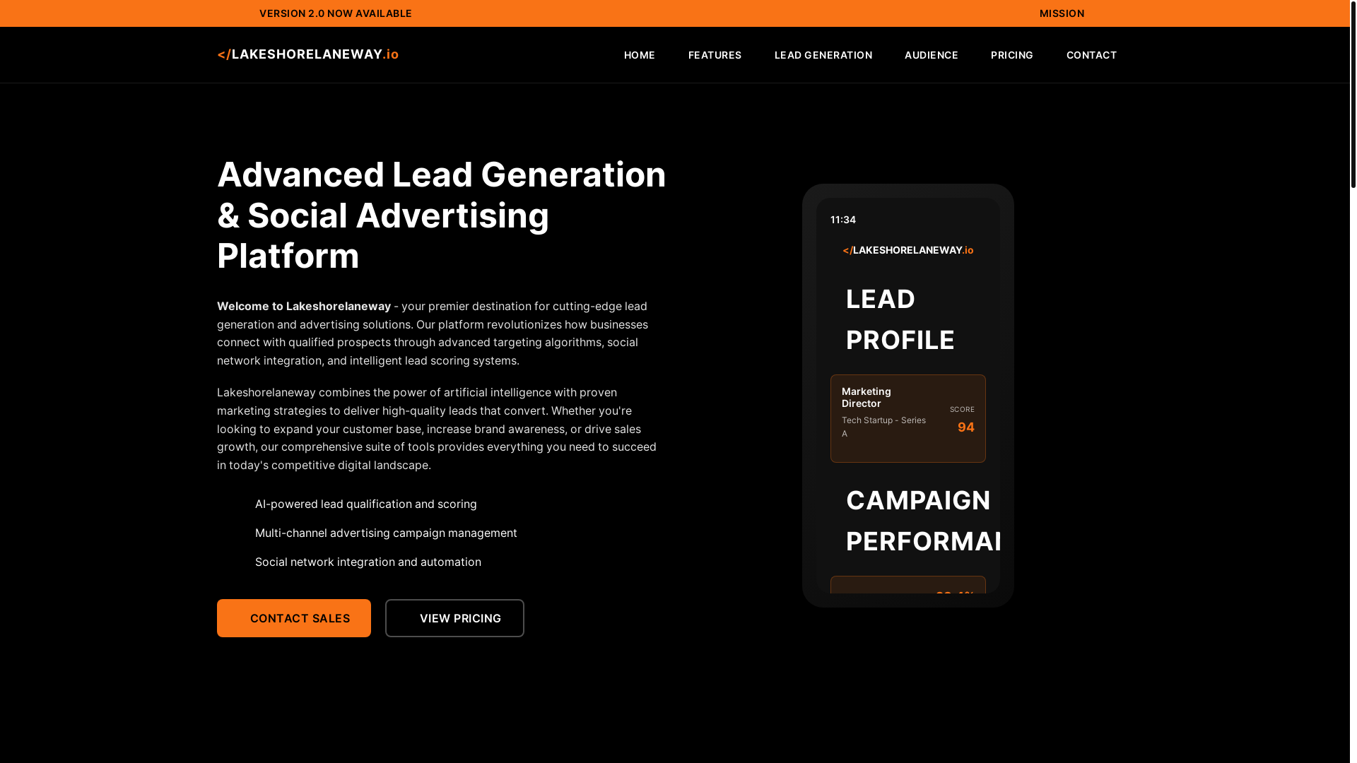 website screenshot of https://lakeshorelaneway.pages.dev/