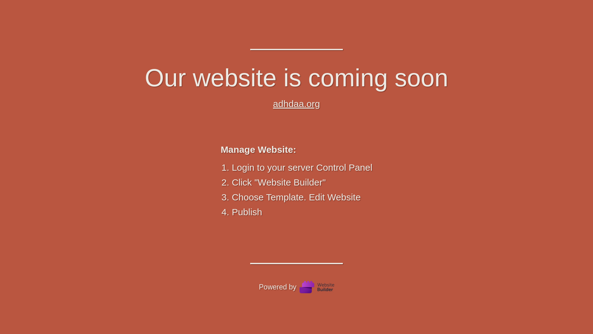 website screenshot of https://adhdaa.org/