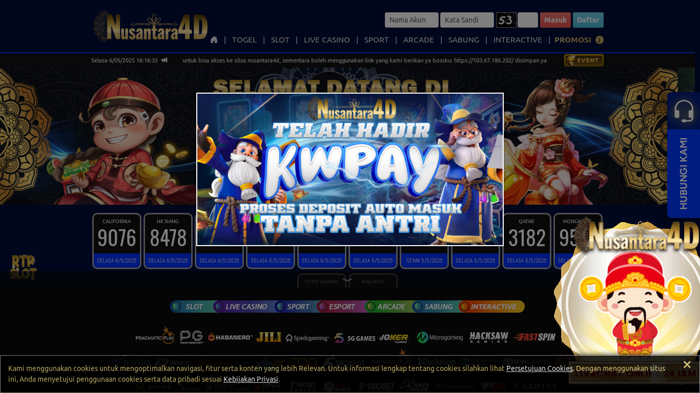 website screenshot of https://nusantara4net.top/