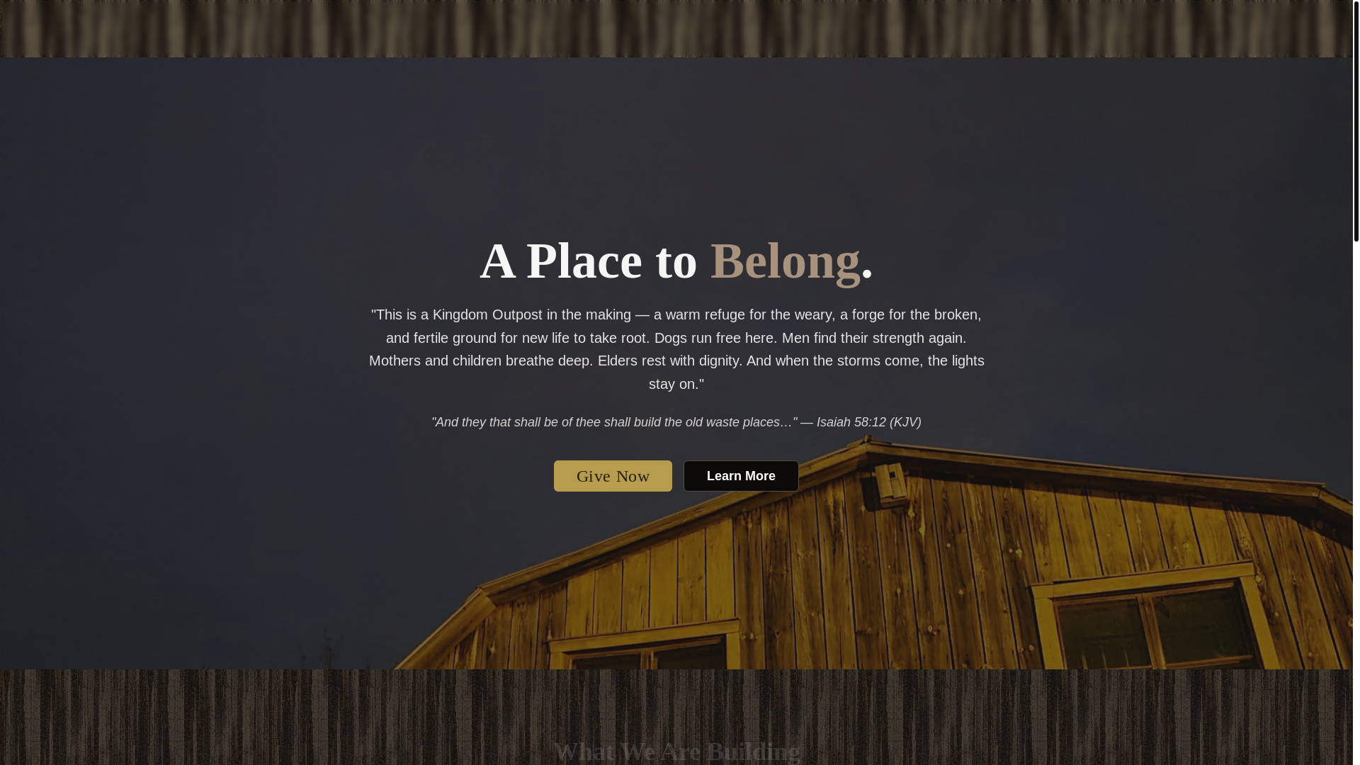 website screenshot of https://thekingdomoutpost.space/