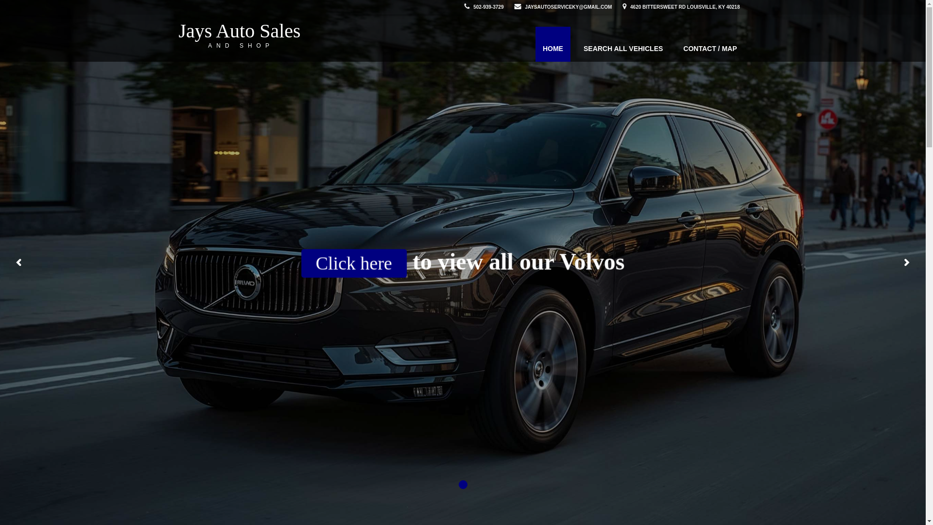 website screenshot of https://jaysautosalesandshop.com/
