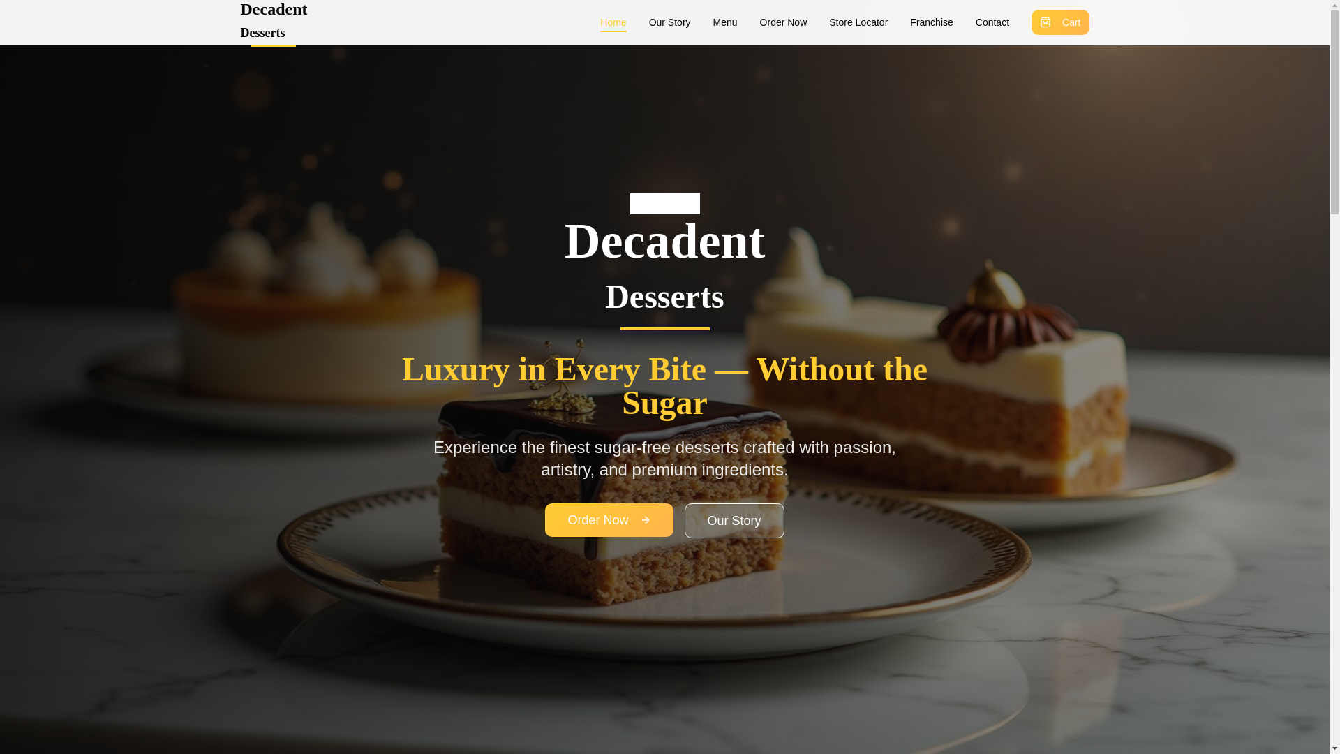 website screenshot of https://eatdecadent.app/