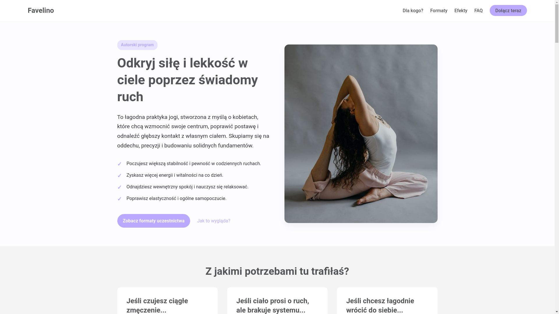 website screenshot of https://favelino.world/