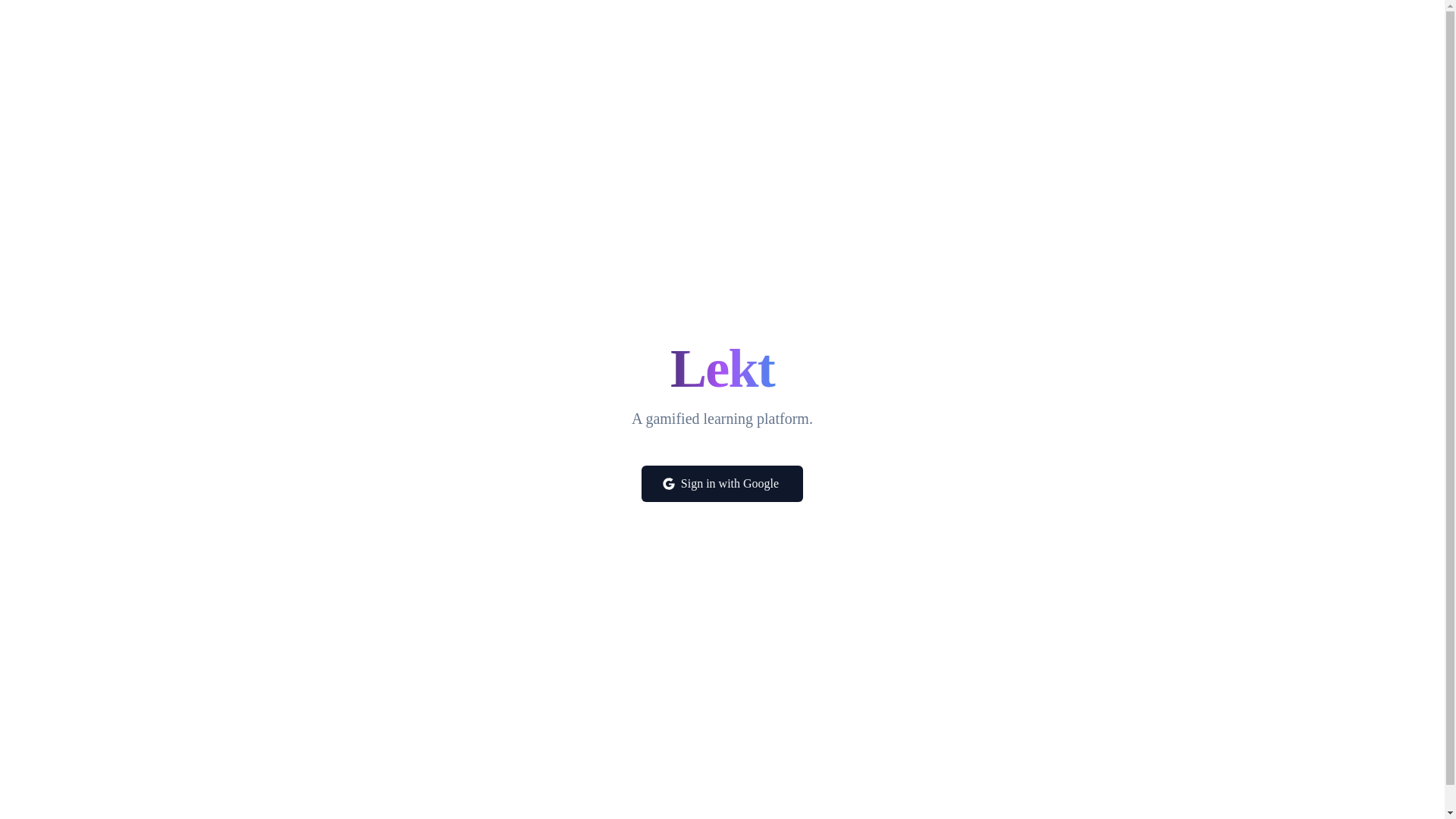 website screenshot of https://lekt.app/