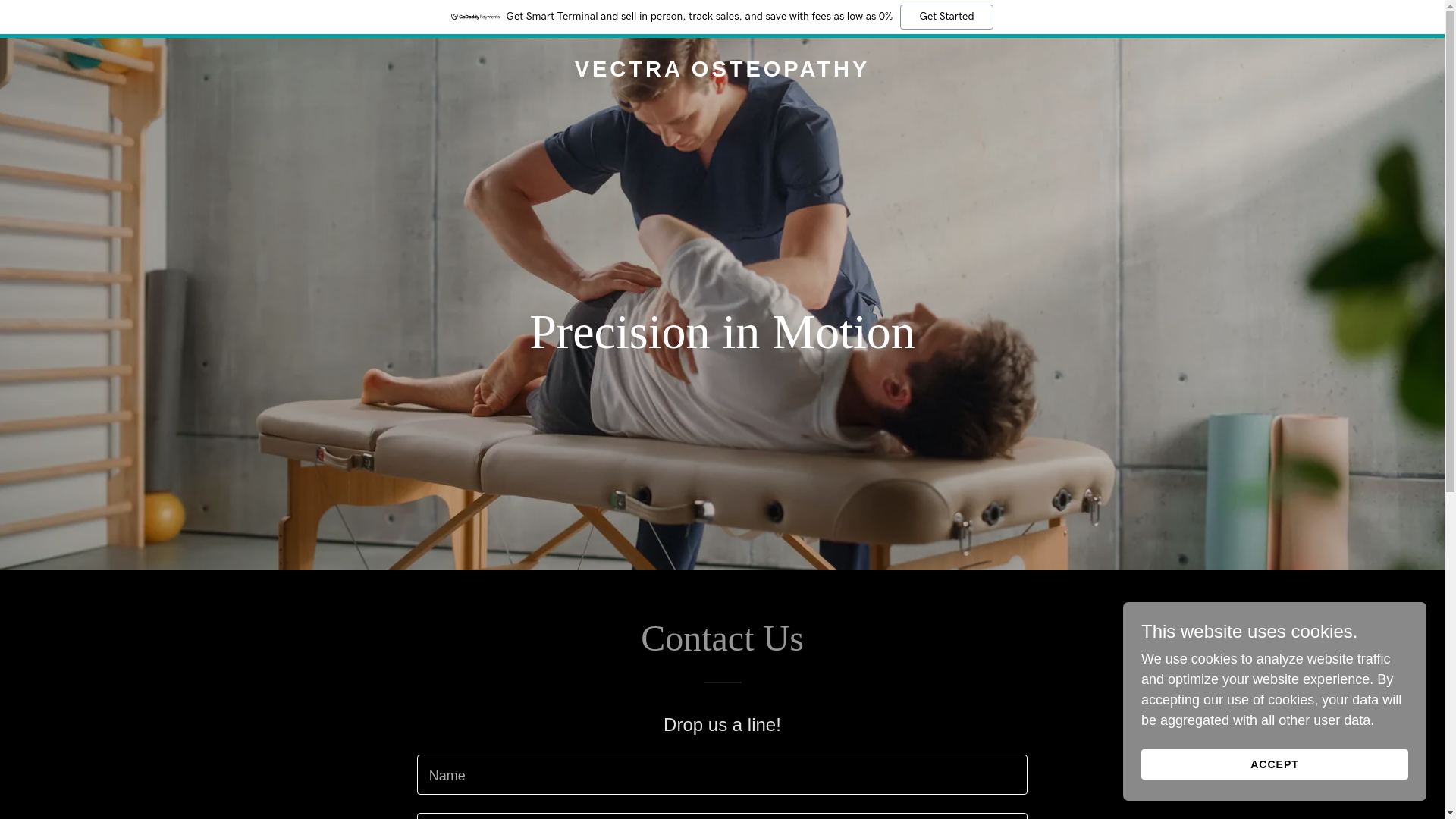 website screenshot of https://vectraosteopathy.com/