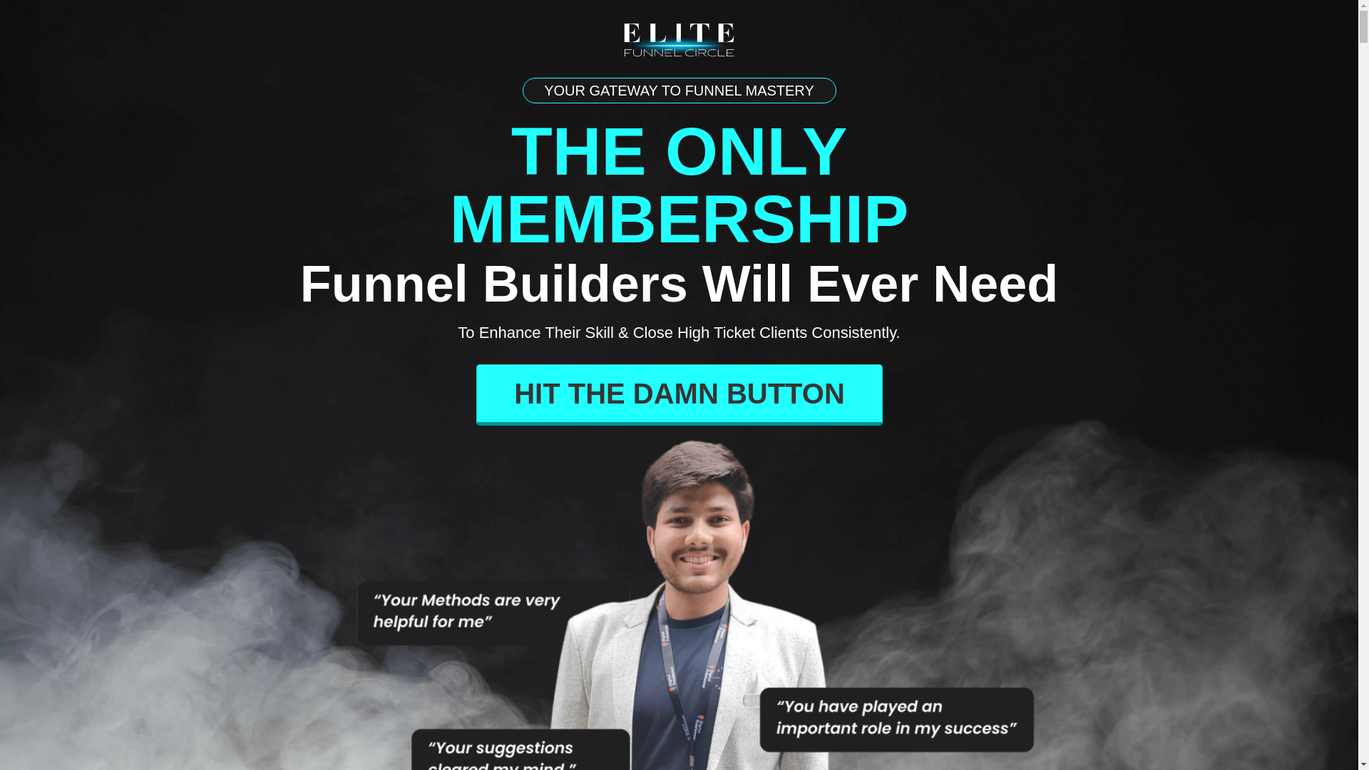 website screenshot of https://elitefunnelcircle.com/