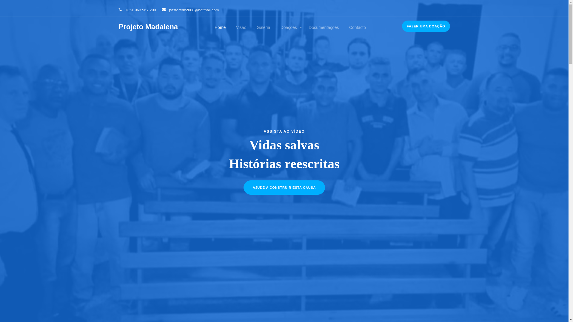 website screenshot of https://projectomadalena.pt/