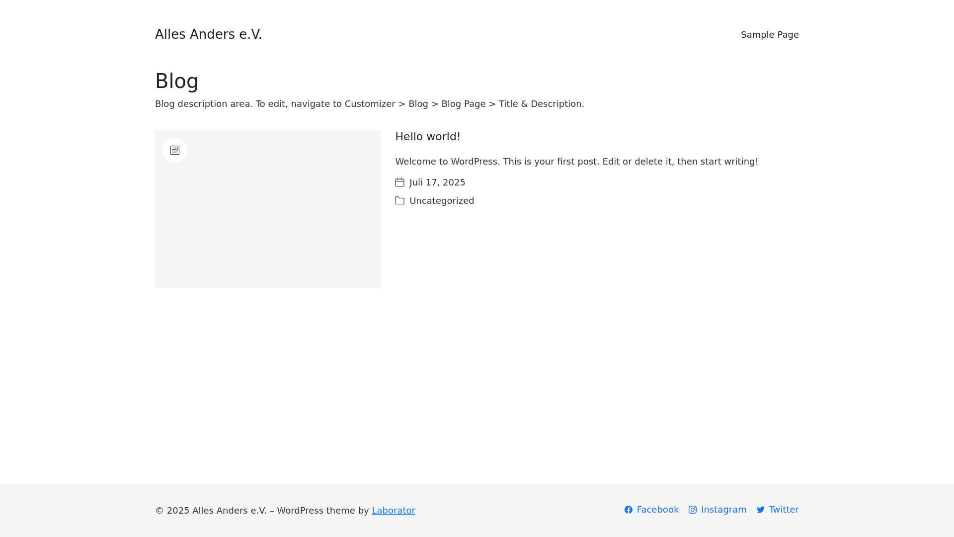website screenshot of https://alles-anders-ev.de/