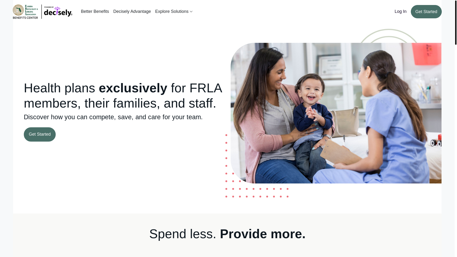 website screenshot of https://frlabenefits.com/