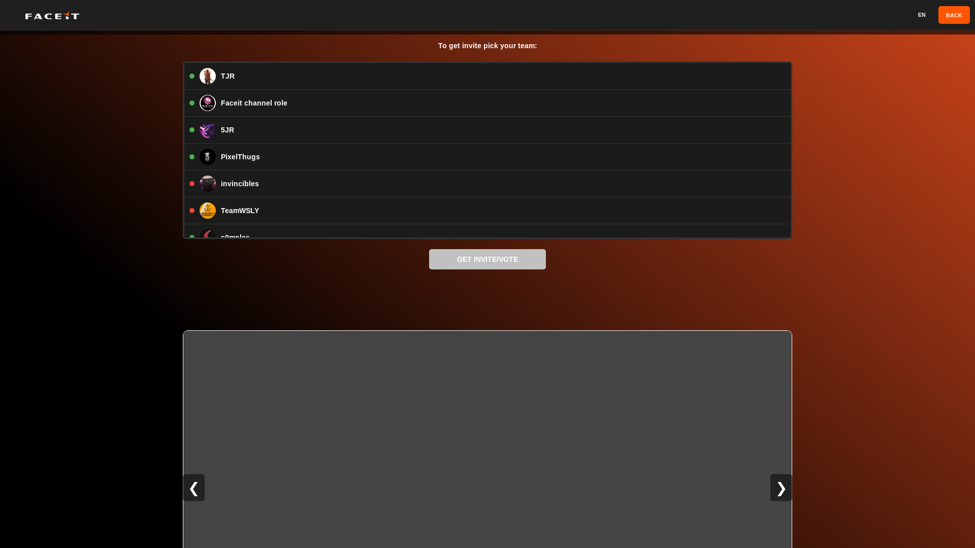 website screenshot of https://faceit.join-legendscup.com/